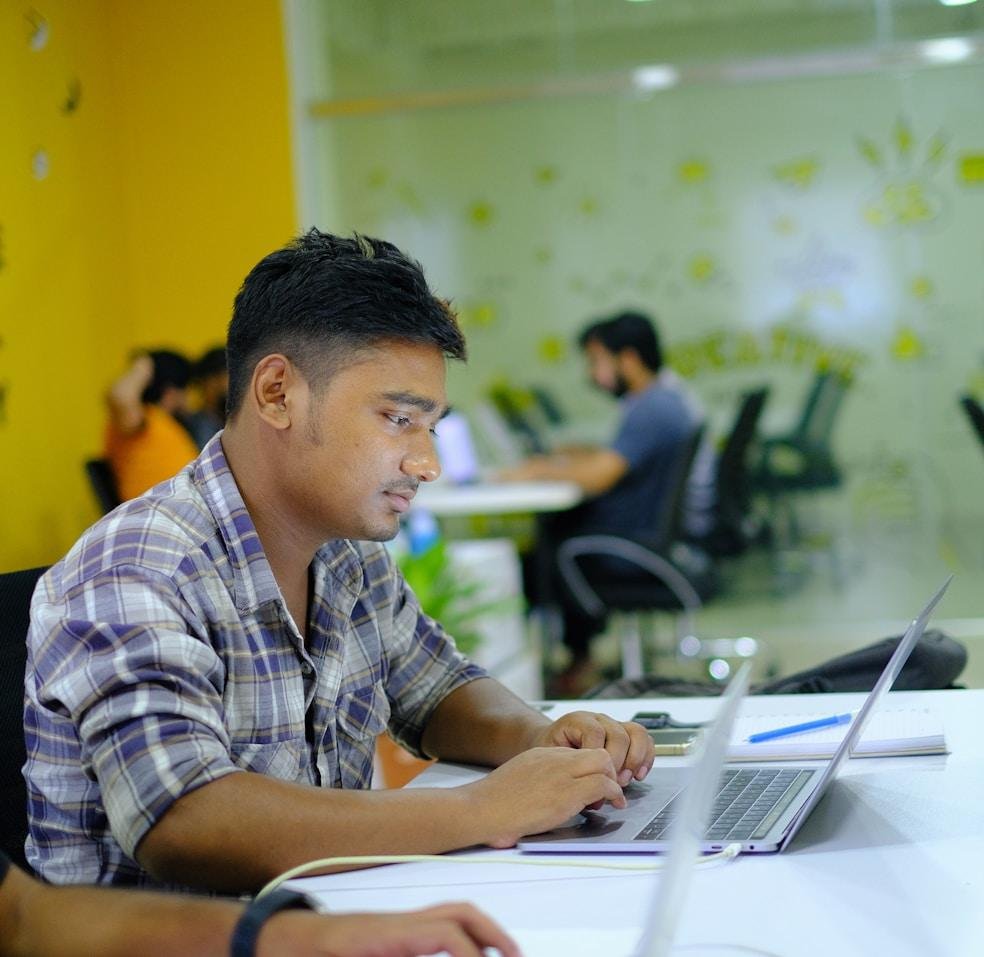 Office worker relaxing